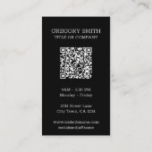 QR Code Business Logo Black Visitekaartje (Achterkant)
