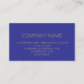 QR Code Business Logo Blue Gold Visitekaartje (Achterkant)