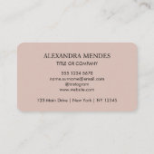 QR Code Business Logo, Boho Beige Professional Visitekaartje (Achterkant)