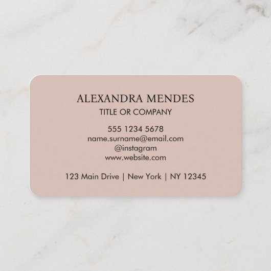 QR Code Business Logo, Boho Beige Professional Visitekaartje (Achterkant)