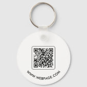 QR Code Business Logo Branded Sleutelhanger (Achterkant)