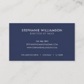 QR Code Business Logo Custom Logo Marine Modern Visitekaartje (Achterkant)