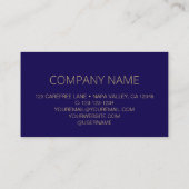 QR Code Business Logo Donkerblauw Visitekaartje (Achterkant)