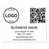 QR Code Business Logo Eenvoudig Rubberstempel (Afrduk)