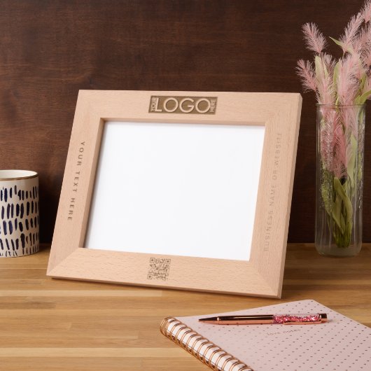 QR-code Business Logo Etched Minimalist Business Gegraveerde Lijstjes (Links)