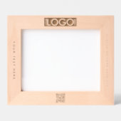 QR-code Business Logo Etched Minimalist Business Gegraveerde Lijstjes (Voorkant)