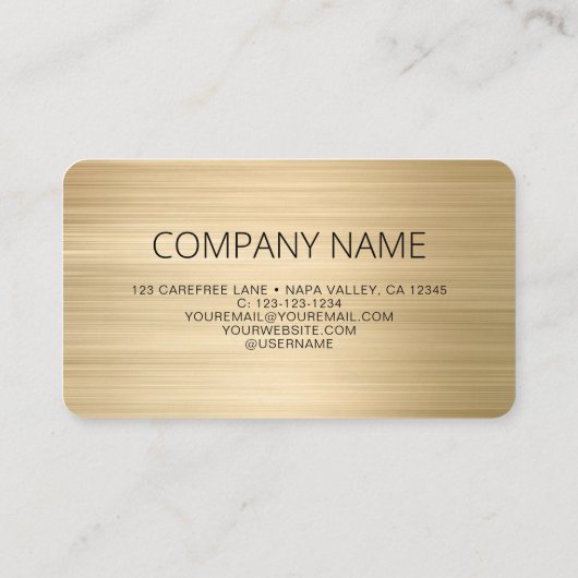 QR Code Business Logo Gold Visitekaartje (Achterkant)