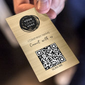 QR Code Business Logo Gold Visitekaartje