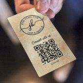 QR Code Business Logo Gold Visitekaartje