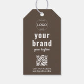 QR Code Business Logo Hang Label Prijs Label Swing Cadeaulabel (Voorkant)