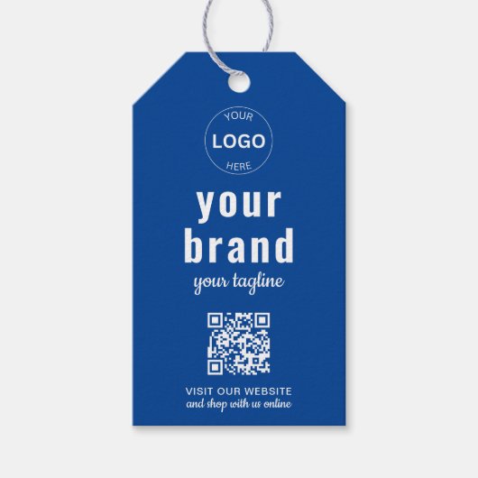 QR Code Business Logo Hang Label Prijs Label Swing Cadeaulabel (Voorkant)