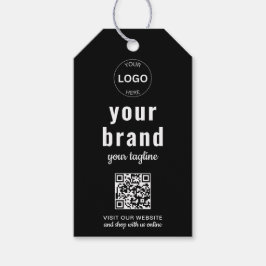 QR Code Business Logo Hang Label Prijs Swing Cadeaulabel