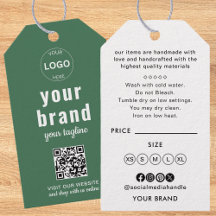 QR Code Business Logo Hang Label Prijs Swing Label