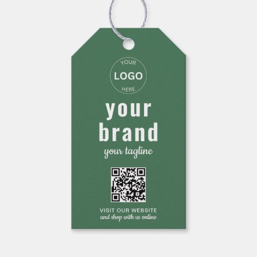 QR Code Business Logo Hang Label Prijs Swing Label Cadeaulabel (Voorkant)