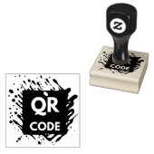 QR Code Business Logo hier Rubberstempel (Gestempeld)