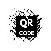 QR Code Business Logo hier Rubberstempel (Afrduk)