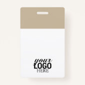 QR Code Business Logo ID Kaart Zakelijke werknemer Badge (Achterkant)