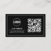 QR Code Business Logo Kaart | Modern minimalist Visitekaartje (Achterkant)