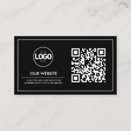 QR Code Business Logo Kaart | Modern minimalist Visitekaartje