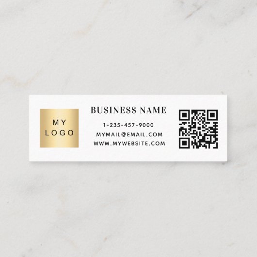 Qr code business logo klantenkaartje (Achterkant)