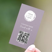 QR Code Business Logo Lila Modern Visitekaartje