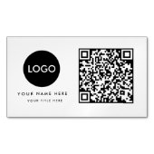 QR Code Business Logo Magnetisch Visitekaartje (Voorkant)
