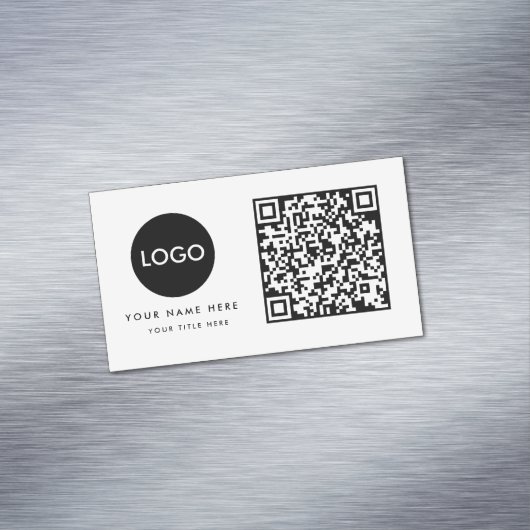 QR Code Business Logo Magnetisch Visitekaartje (Voorbeeld)