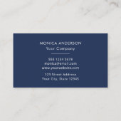 QR Code Business Logo Marine Modern Professioneel Visitekaartje (Achterkant)