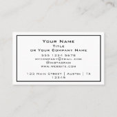 QR Code Business Logo minimalistisch wit Visitekaartje (Achterkant)