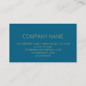 QR Code Business Logo Modern Blue Visitekaartje (Achterkant)