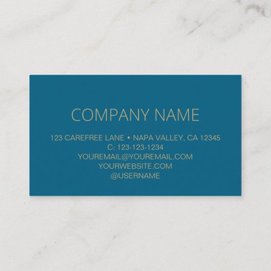 QR Code Business Logo Modern Blue Visitekaartje (Achterkant)