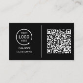 QR Code Business Logo | Modern Blush Pink Business Contactkaartje (Voorkant)