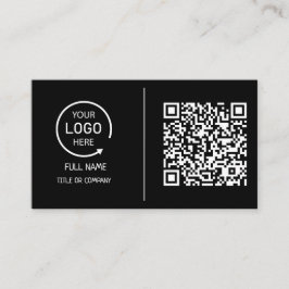 QR Code Business Logo | Modern Blush Pink Business Contactkaartje