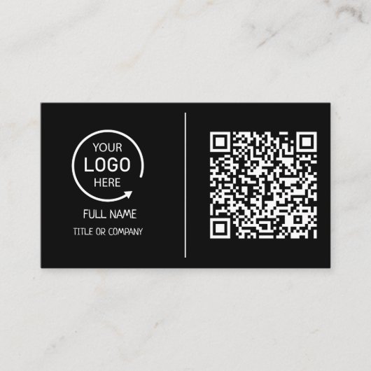 QR Code Business Logo | Modern Blush Pink Business Contactkaartje (Voorkant)