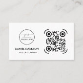 QR Code Business Logo | Modern Blush Pink Business Visitekaartje (Voorkant)