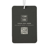 QR Code Business Logo Modern Business Zwart Luchtverfrisser (Achterkant)