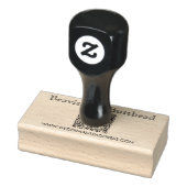 QR Code Business Logo Modern Eenvoudig Rubberstempel (Stempel)