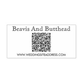 QR Code Business Logo Modern Eenvoudig Rubberstempel