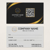 QR Code Business Logo Modern Gift Kaart (Voorkant /achterkant)