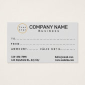 QR Code Business Logo Modern Gift Kaart (Achterkant)