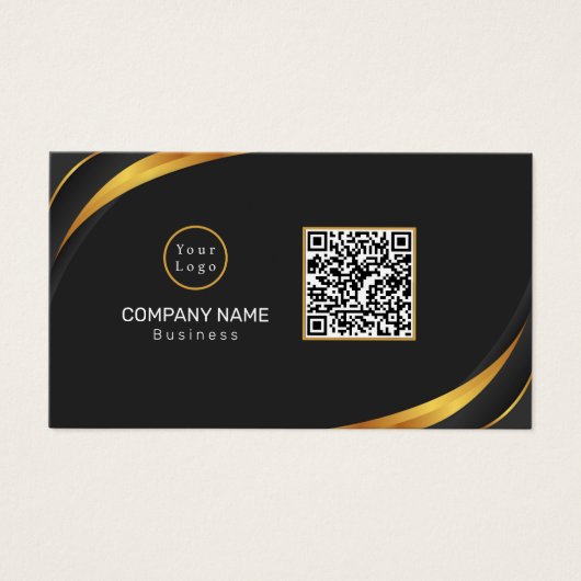 QR Code Business Logo Modern Gift Kaart (Voorkant)