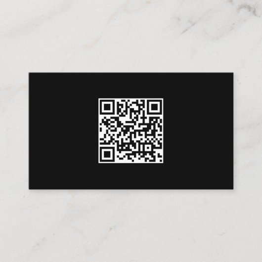QR Code Business Logo Modern Minimal Visitekaartje (Voorkant)