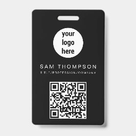 QR Code Business Logo Modern minimalistisch bedrij Badge