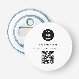 QR Code Business Logo Modern minimalistisch bedrij Button Flesopener
