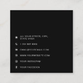 QR Code Business Logo Modern minimalistisch bedrij Contactkaartje (Achterkant)