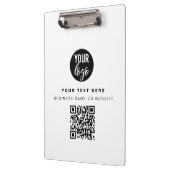 QR Code Business Logo Modern minimalistisch bedrij Klembord (Links)