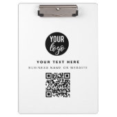 QR Code Business Logo Modern minimalistisch bedrij Klembord (Voorkant)