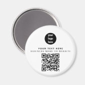 QR Code Business Logo Modern minimalistisch bedrij Magneet (Voorkant / Achterkant)