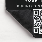 QR Code Business Logo Modern minimalistisch bedrij Muismat (Hoek)