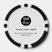 QR Code Business Logo Modern minimalistisch bedrij Poker Chips (Voorkant)